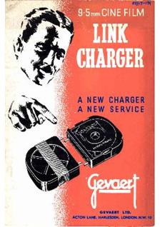 Gevaert Link Charger manual. Camera Instructions.